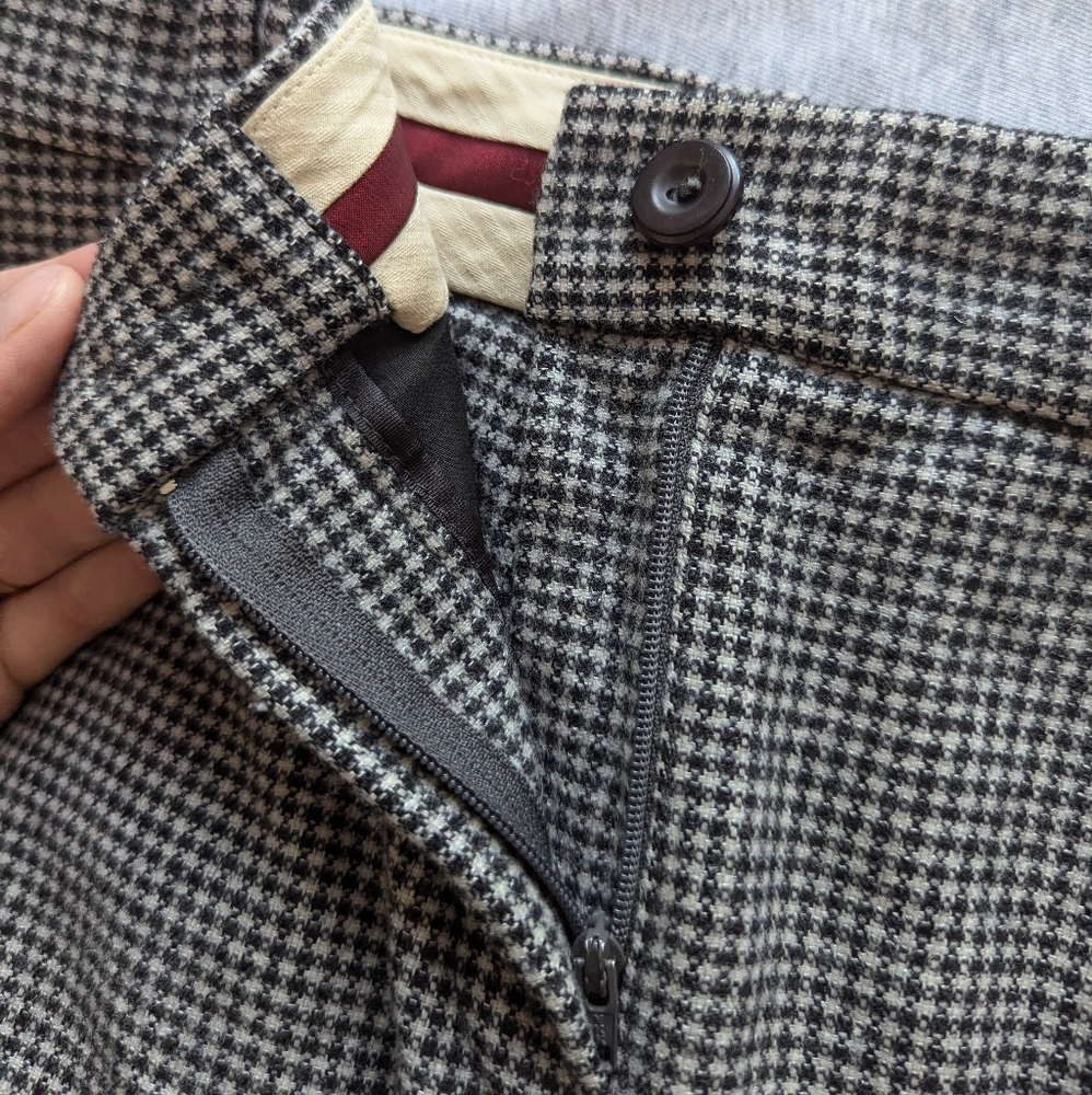 MaxMara Studio Houndstooth Wide Leg Trousers - Picture 7 of 12